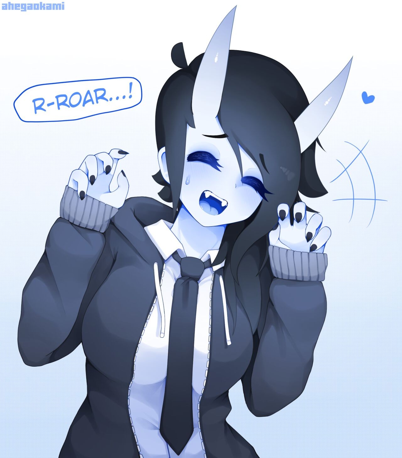 Oh Wow What A Ferocious Oni! So Scary!! – Ahegaokami [photo 1] - MangaPorn