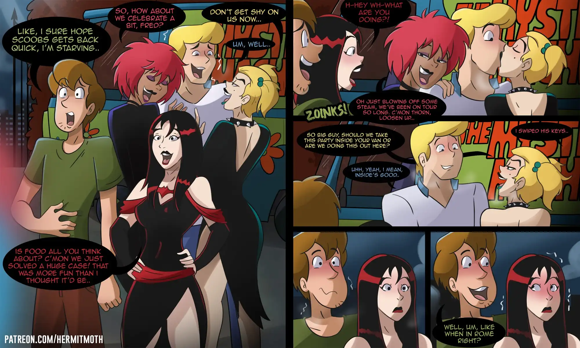Fred and Shaggy party with the Hex Girls – Hermit Moth [photo 1] - MangaPorn