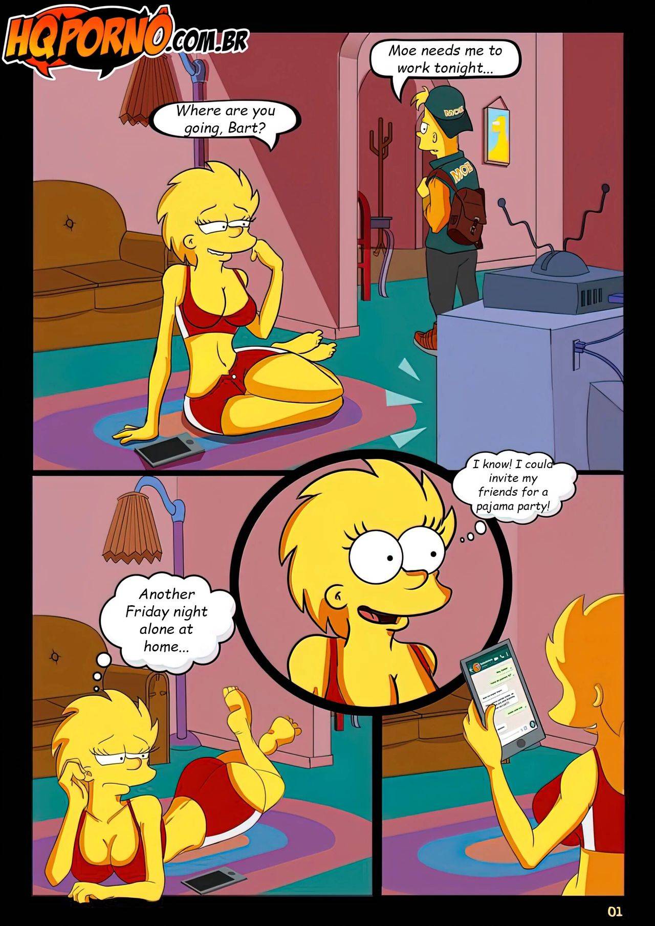 Os Simpsons – The Pizza Dare [photo 2] - MangaPorn