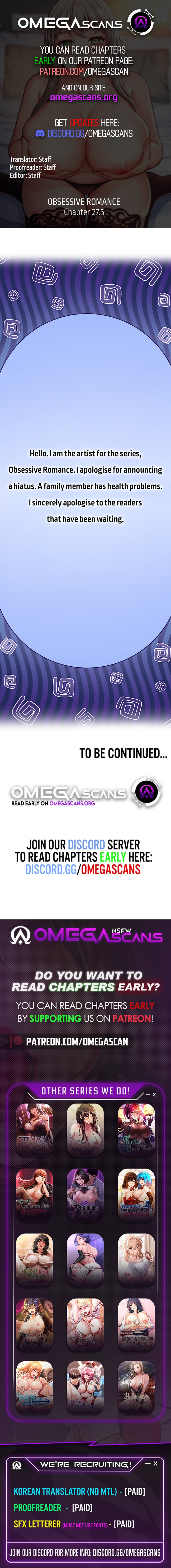 Obsessive Romance - Chapter 27.5 [photo 1] - MangaPorn