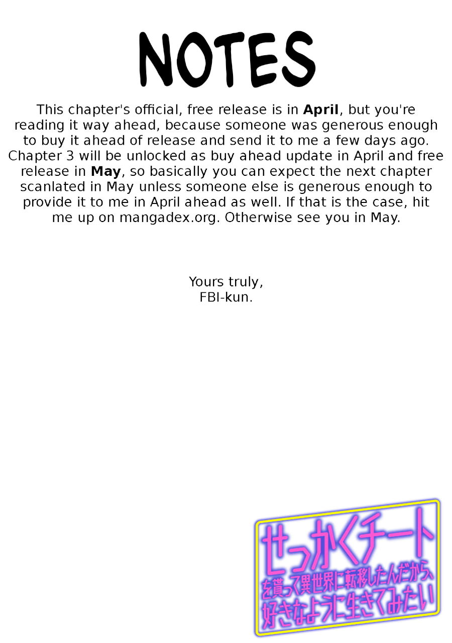 Sekkaku Cheat wo Moratte Isekai ni Teni shita n dakara, Suki na you ni Ikitemitai - Chapter 2 [photo 2] - MangaPorn