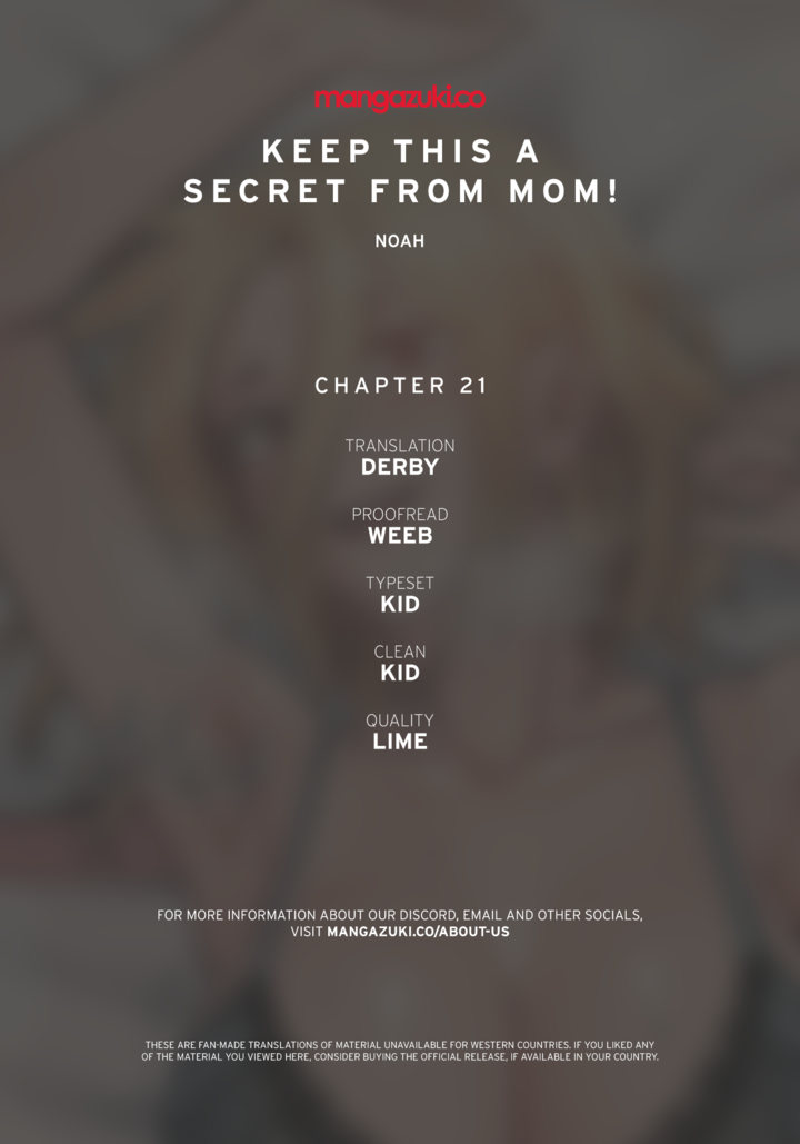 Keep it a secret from your mother! - Chapter 21 [photo 1] - MangaPorn