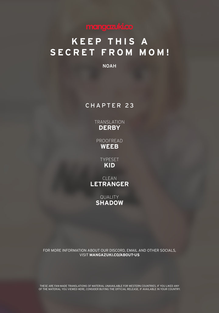 Keep it a secret from your mother! - Chapter 23 [photo 1] - MangaPorn