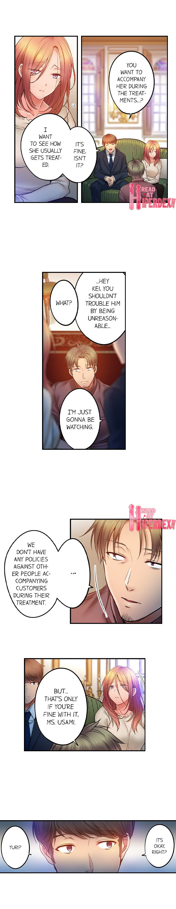 I Can’t Resist His Massage! Cheating in Front of My Husband’s Eyes - Chapter 109 [photo 8] - MangaPorn