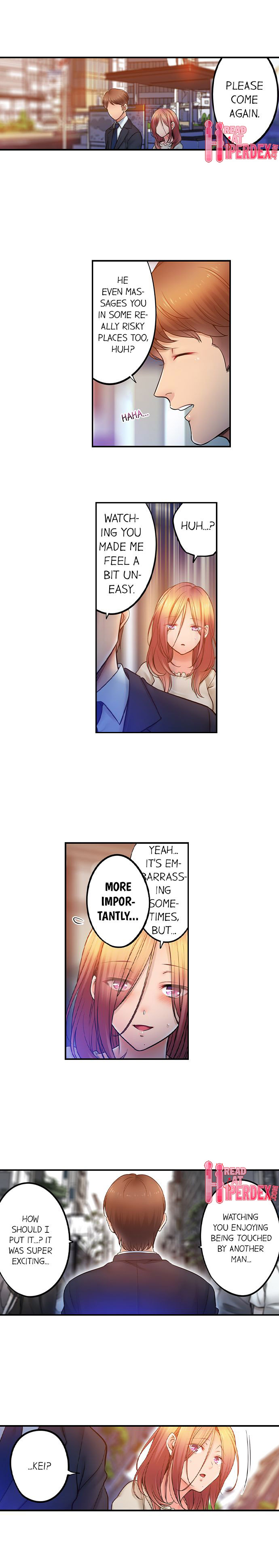 I Can’t Resist His Massage! Cheating in Front of My Husband’s Eyes - Chapter 110 [photo 9] - MangaPorn