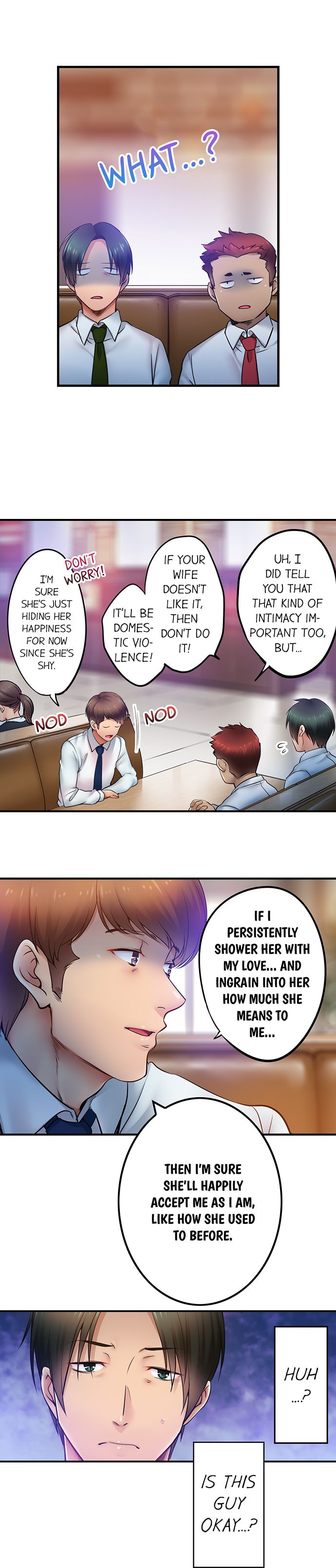 I Can’t Resist His Massage! Cheating in Front of My Husband’s Eyes - Chapter 112 [photo 7] - MangaPorn