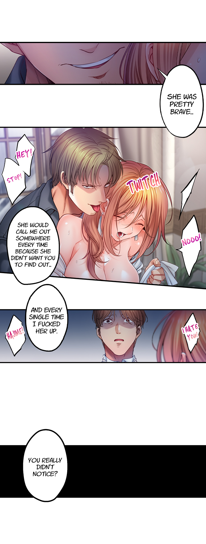 I Can’t Resist His Massage! Cheating in Front of My Husband’s Eyes - Chapter 145 [photo 9] - MangaPorn
