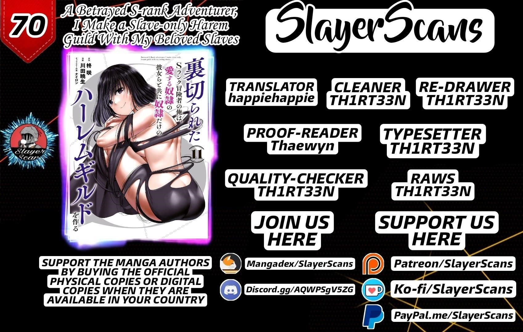 Uragirareta S Rank Boukensha no Ore wa, Aisuru Dorei no Kanojora to Tomoni Dorei dake no Harem Guild o Tsukuru - Chapter 70 [photo 1] - MangaPorn