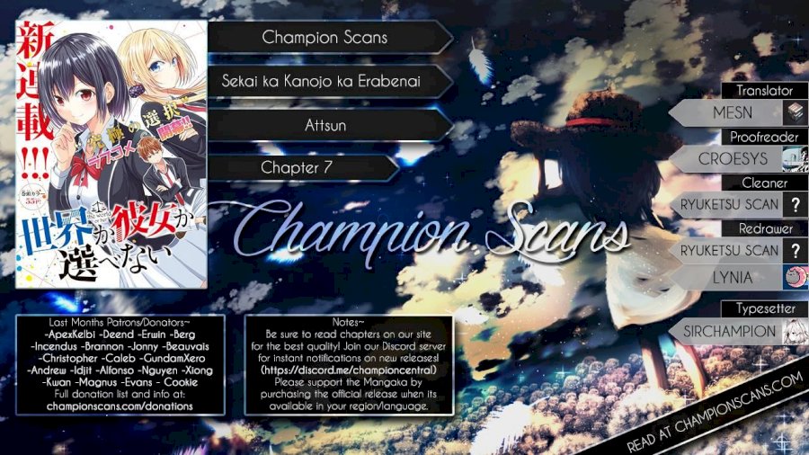 Sekai ka Kanojo ka Erabenai - Chapter 7 [photo 1] - MangaPorn
