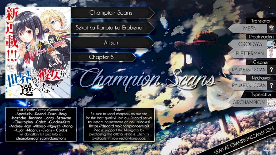 Sekai ka Kanojo ka Erabenai - Chapter 8 [photo 1] - MangaPorn
