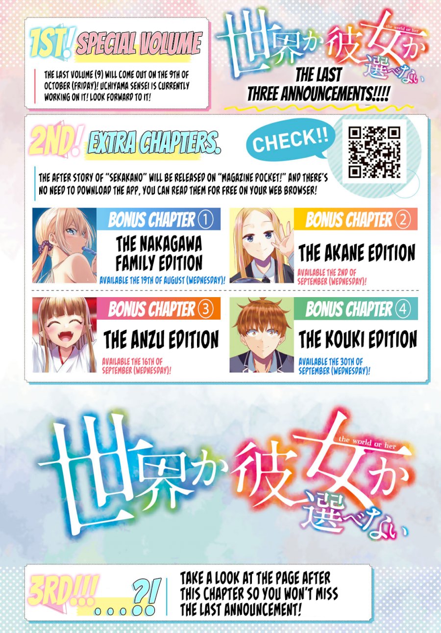 Sekai ka Kanojo ka Erabenai - Chapter 40 [photo 3] - MangaPorn