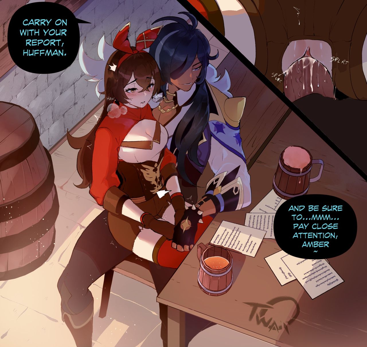 Amber NTR with Kaeya – Genshin Impact [photo 3] - MangaPorn