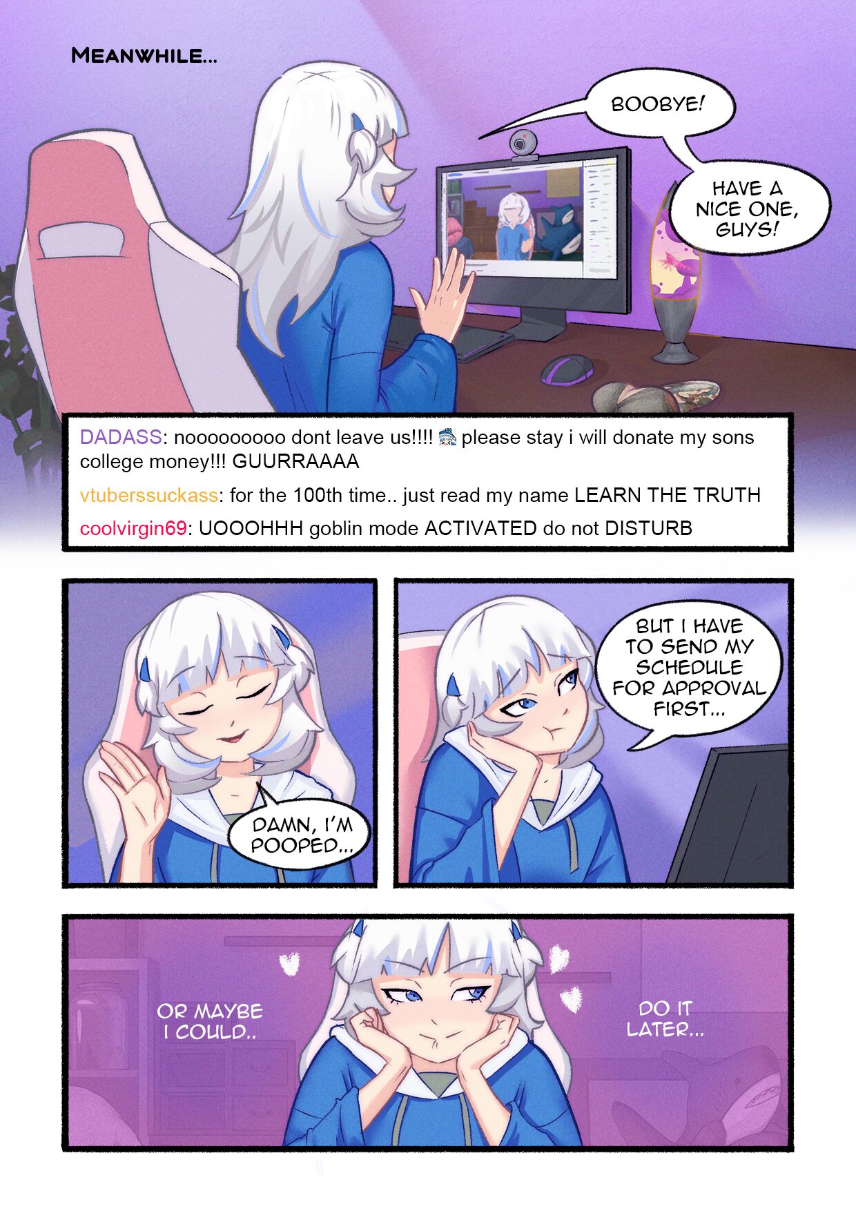 Gawr Gura Stream Routine – Young & Naughty [photo 3] - MangaPorn