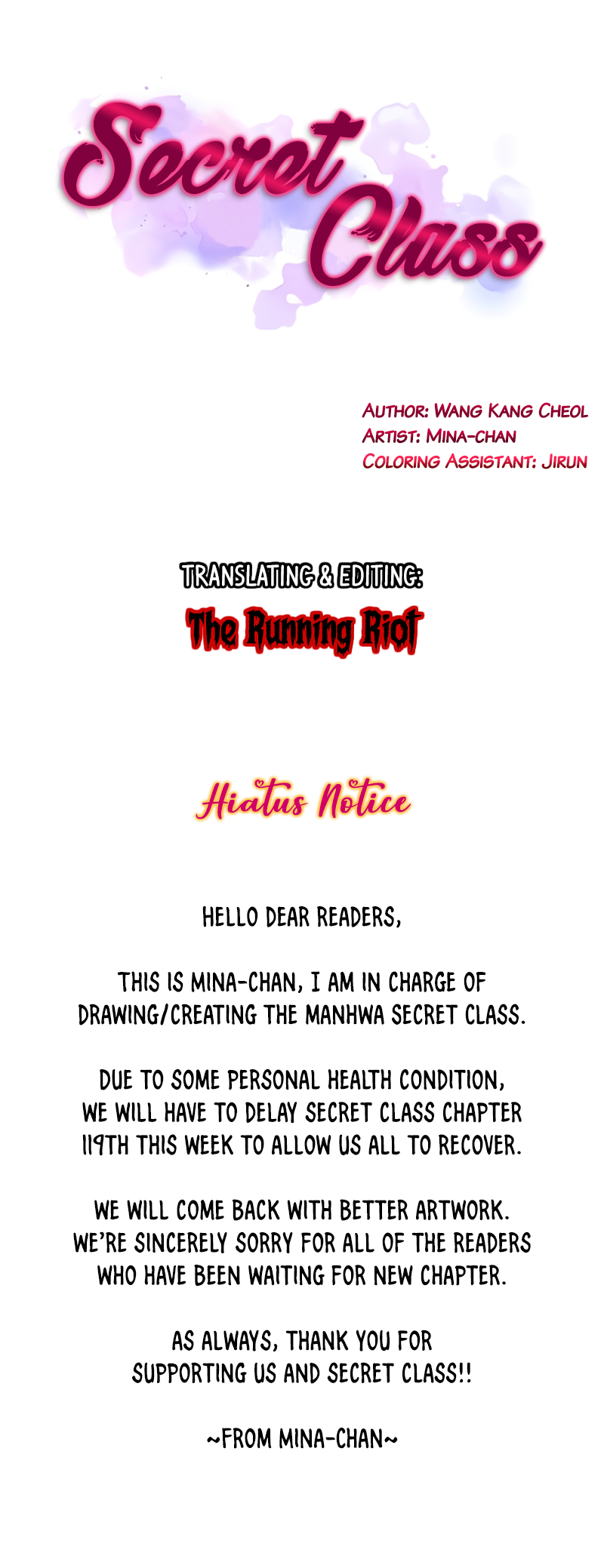 Secret Class - Chapter 118.5 [photo 1] - MangaPorn
