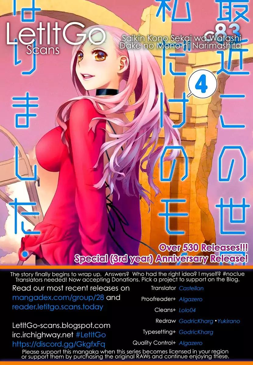 Saikin Kono Sekai wa Watashi dake no Mono ni Narimashita…… - Chapter 83 [photo 1] - MangaPorn