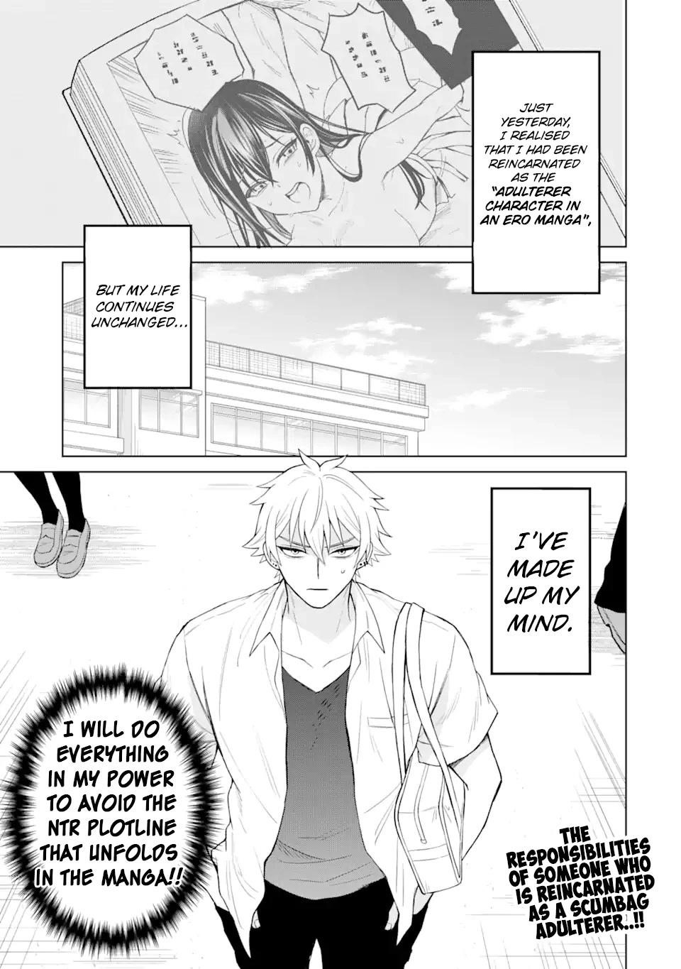 I Was Reincarnated As The Scumbag From a Netorare Manga, But The Heroine is Coming On To Me - Chapter 2 [photo 1] - MangaPorn