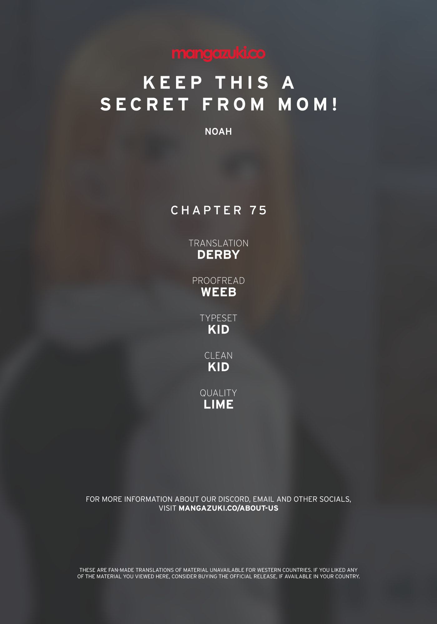 Keep it a secret from your mother! - Chapter 75 [photo 1] - MangaPorn