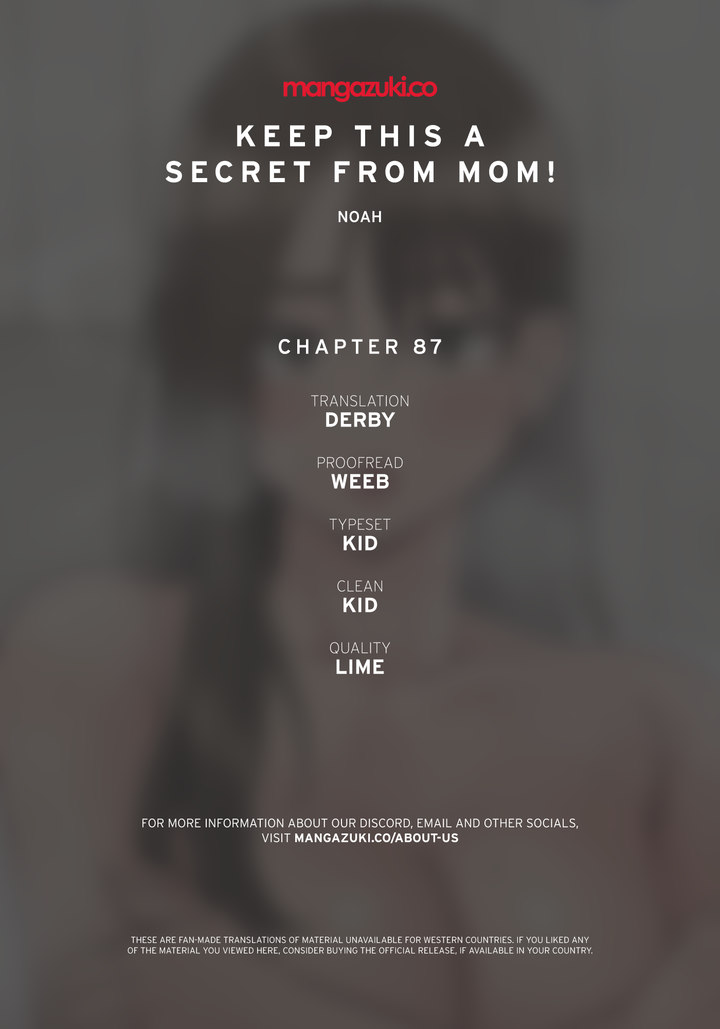 Keep it a secret from your mother! - Chapter 87 [photo 1] - MangaPorn
