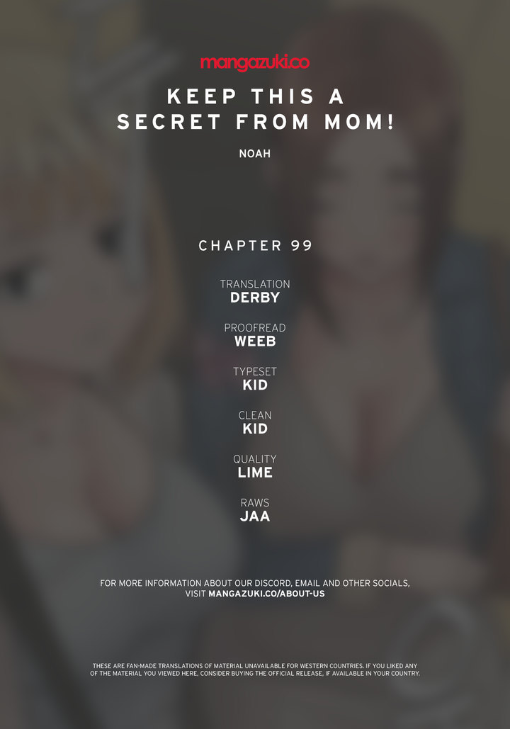 Keep it a secret from your mother! - Chapter 99 [photo 1] - MangaPorn